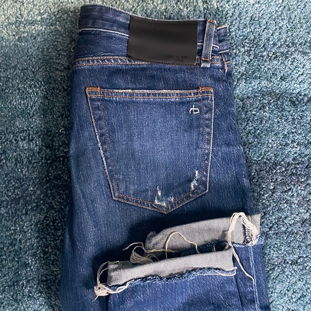 rag & bone Mid Rise Boyfriend Denim Jeans Size:27
